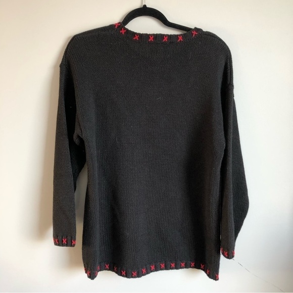 Vintage Christmas tree teddy bear sweater - Picture 4 of 7